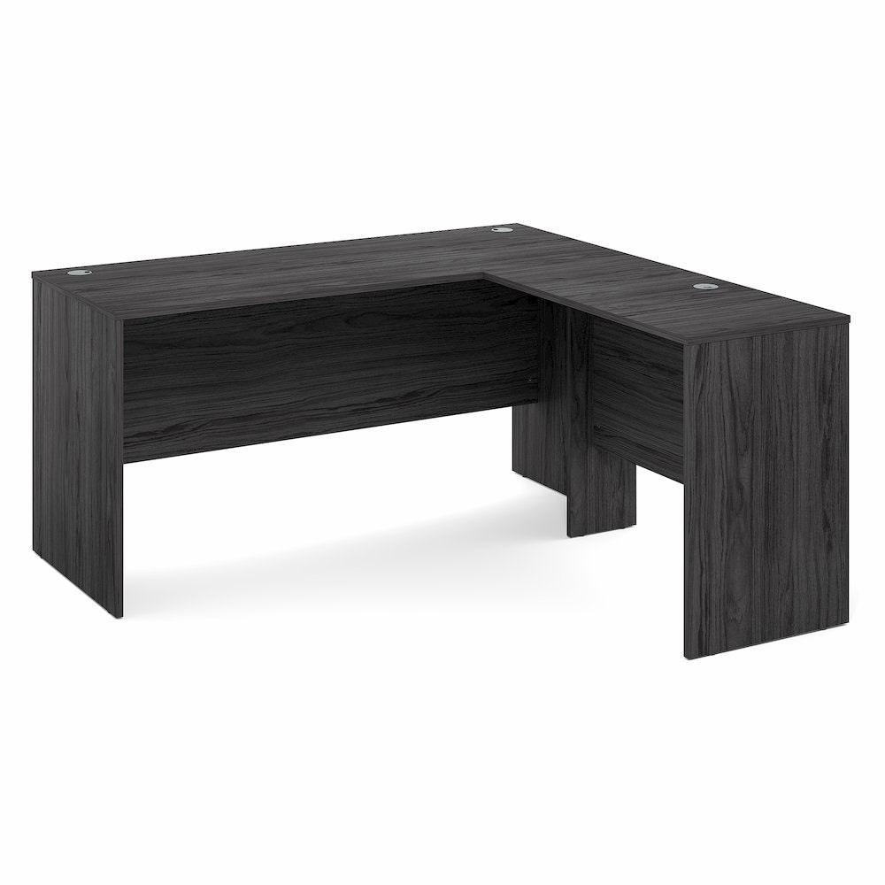 60 Inch L-Shaped Office Desk, Executive Desk with Reversible Desk Return