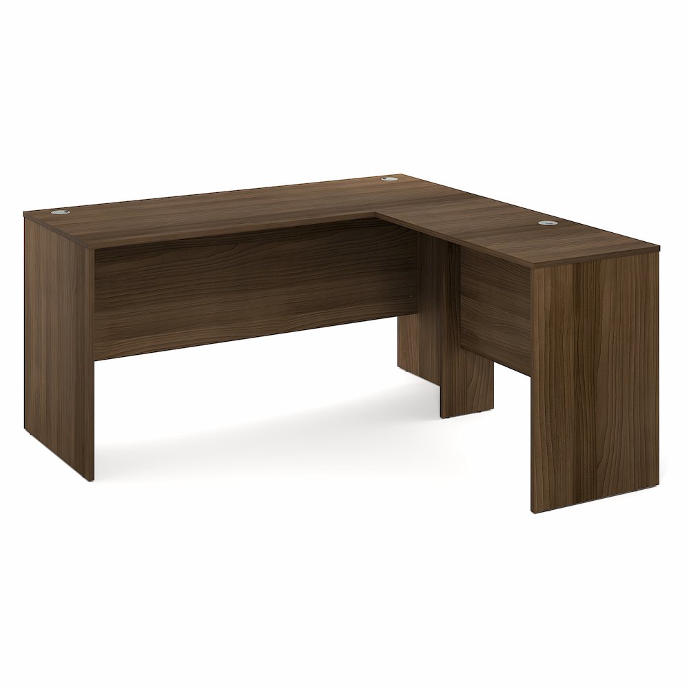 60 Inch L-Shaped Office Desk, Executive Desk with Reversible Desk Return