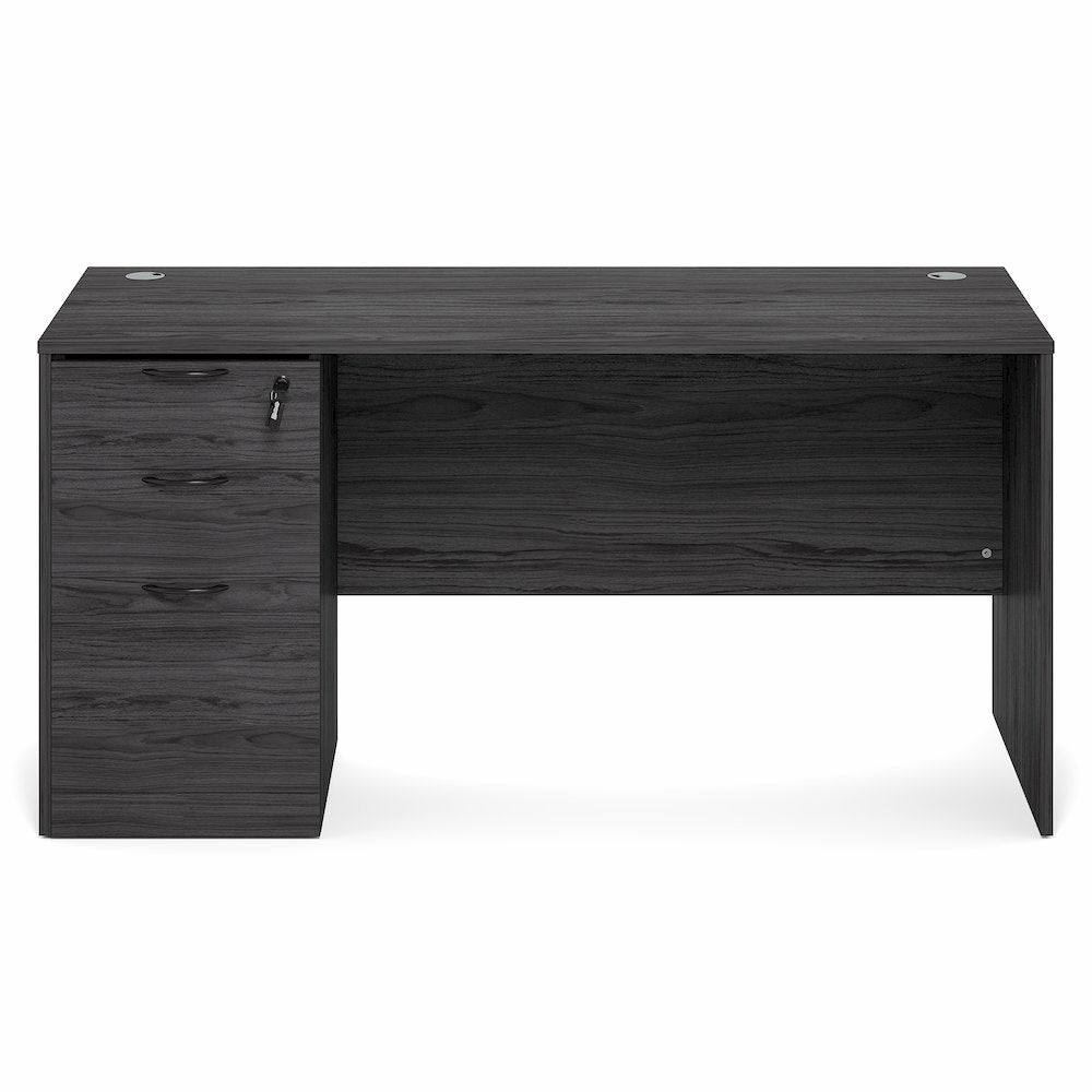 60 Inch Executive Desk with File Cabinet
