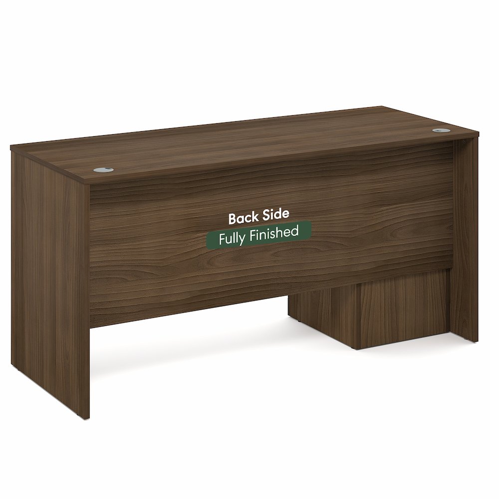 60 Inch Executive Desk with File Cabinet