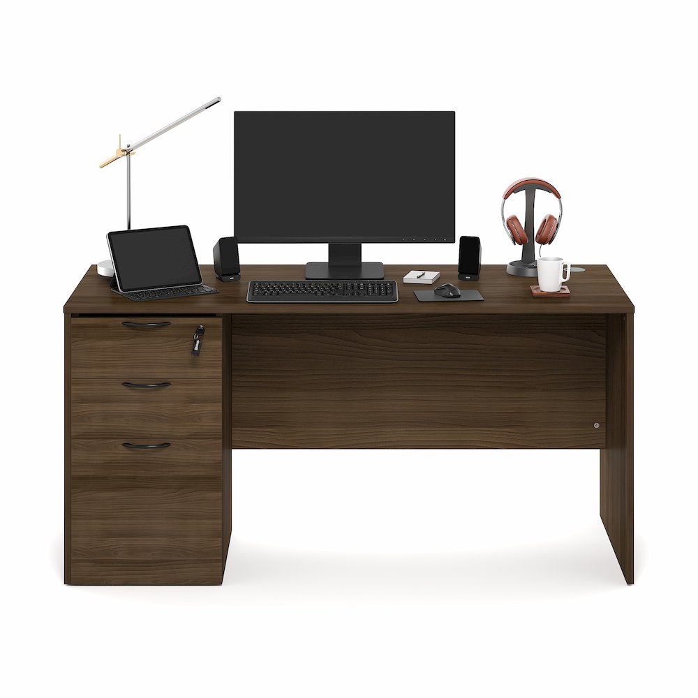 60 Inch Executive Desk with File Cabinet