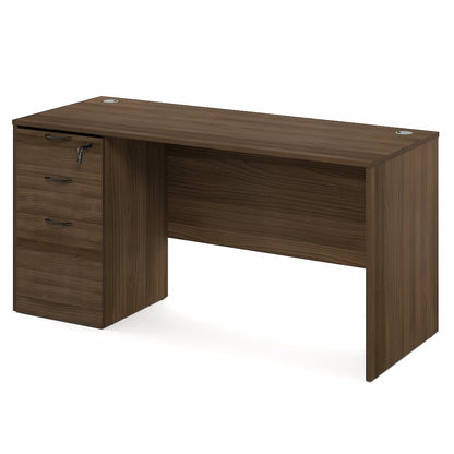 60 Inch Executive Desk with File Cabinet