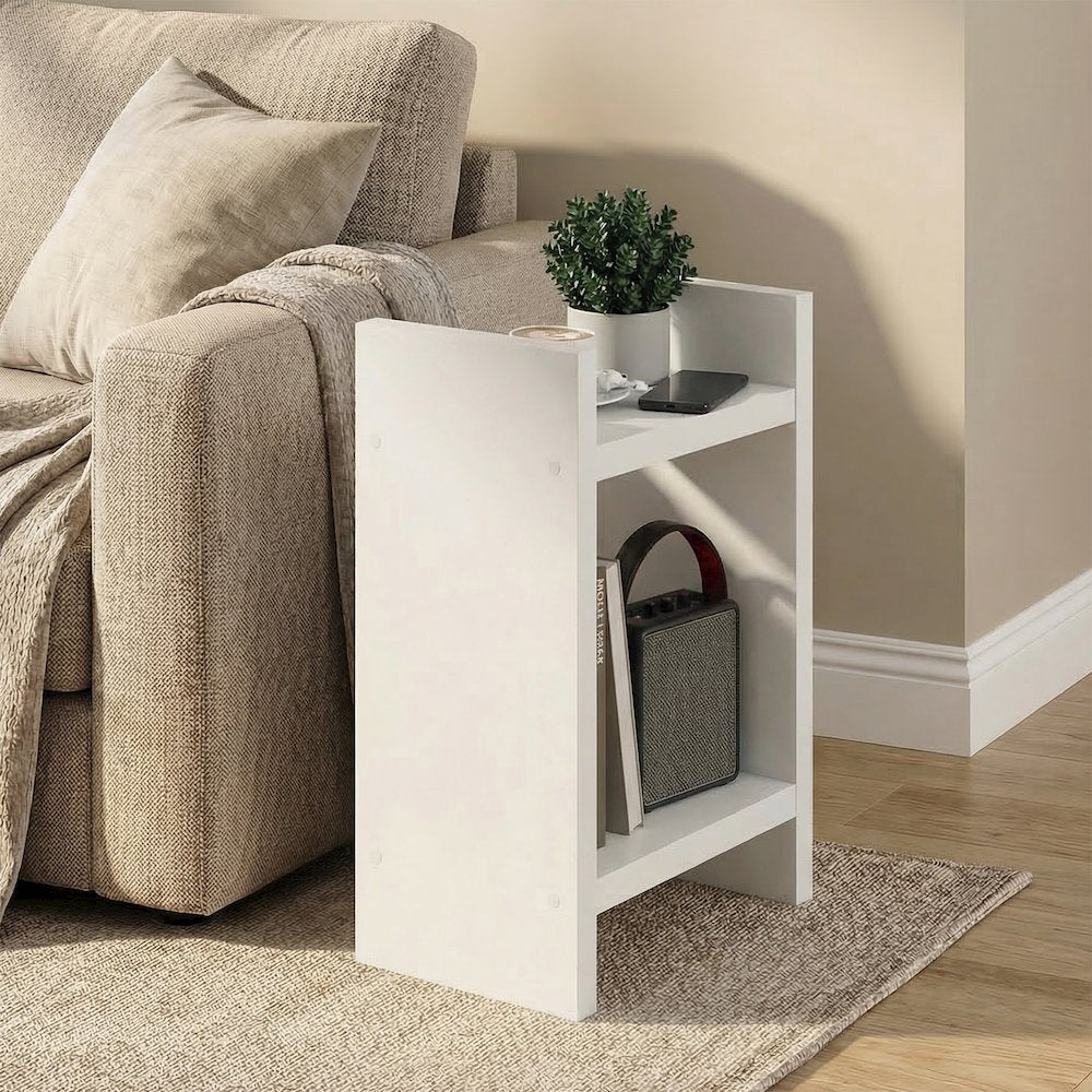 VIOLA Side Table, 2-Tier Modern End Table with Open Shelf
