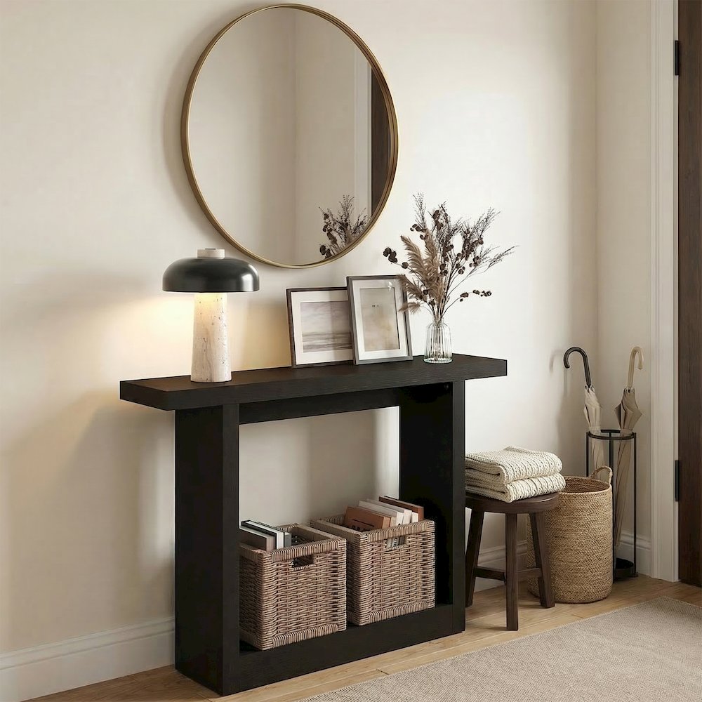 ARA Entryway Table 47-Inch, Narrow Farmhouse Console Table