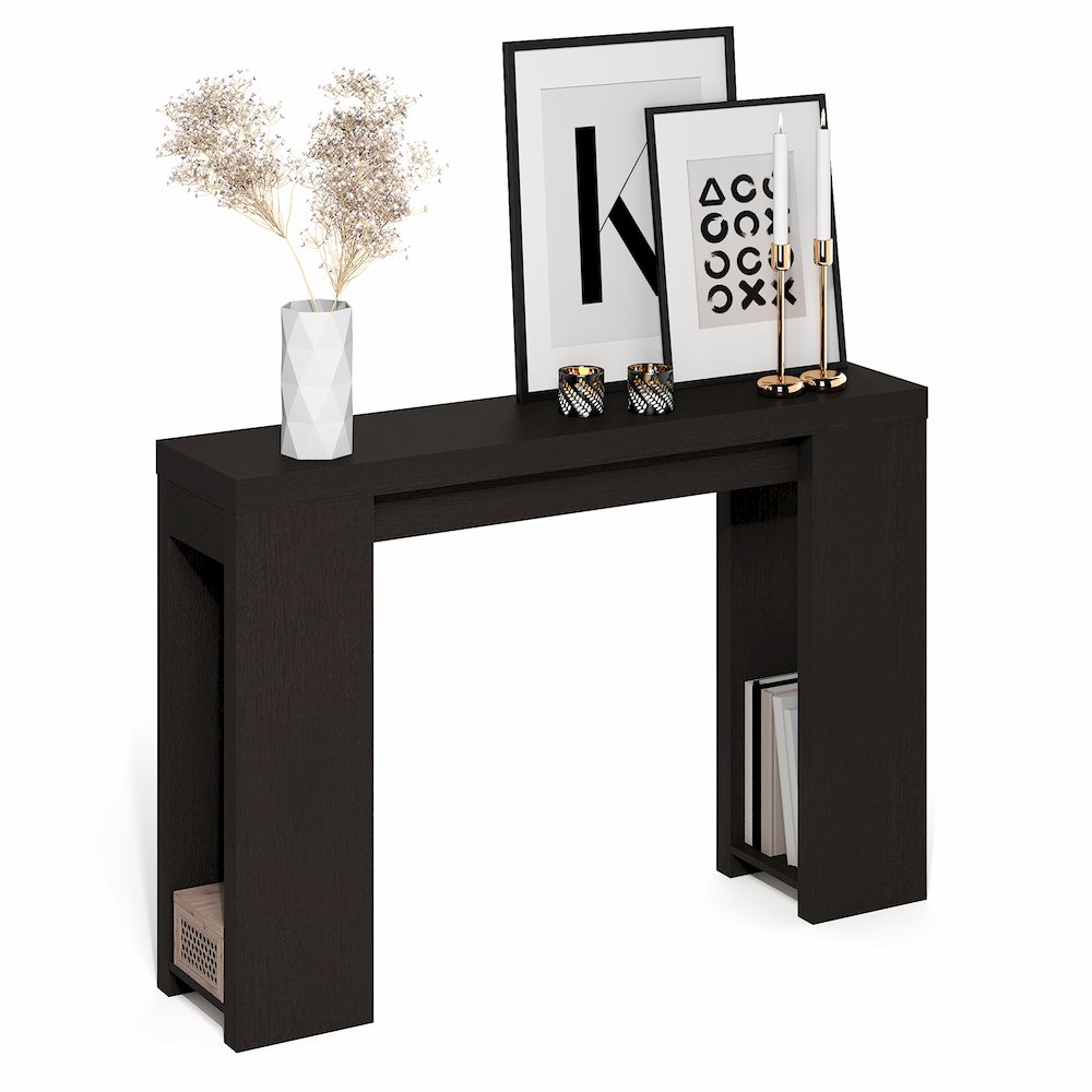 ARA Entryway Table 47-Inch, Narrow Console Table, Sofa Table with Bottom Shelf