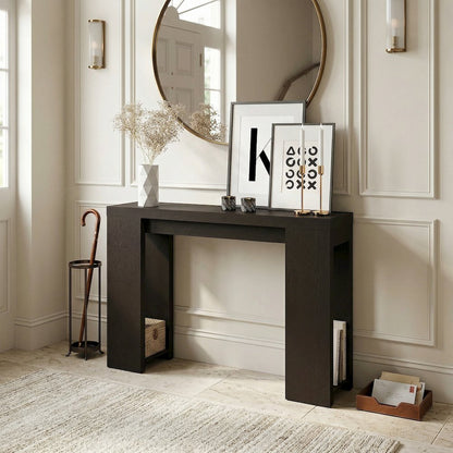 ARA Entryway Table 47-Inch, Narrow Console Table, Sofa Table with Bottom Shelf