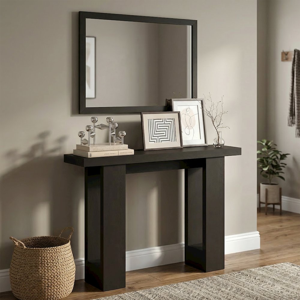 ARA Entryway Table 47-Inch, Narrow Console Table, Sofa Table with 2 Bottom Shelf
