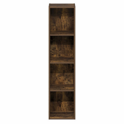 FULDA Book Shelf, 4-Tier Narrow Bookshelf, 9.3 x 9.8 x 41.6