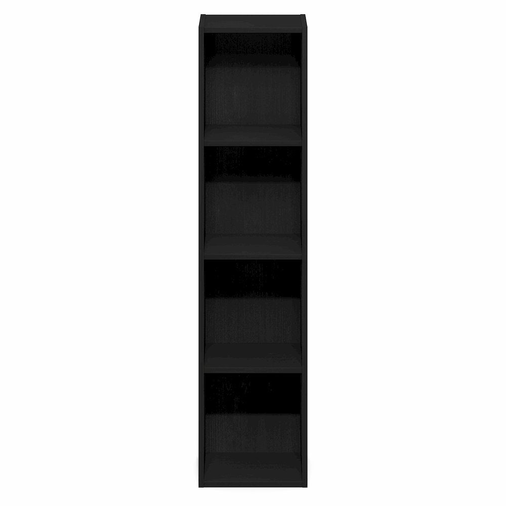 FULDA Book Shelf, 4-Tier Narrow Bookshelf, 9.3 x 9.8 x 41.6