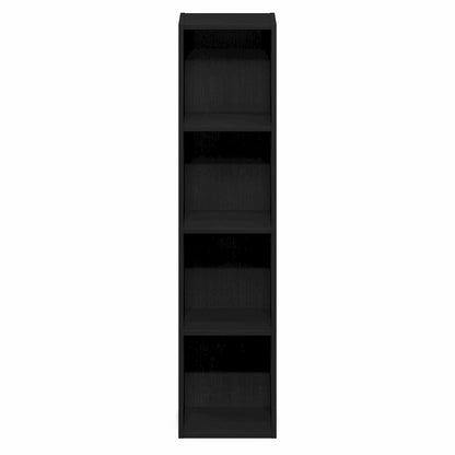 FULDA Book Shelf, 4-Tier Narrow Bookshelf, 9.3 x 9.8 x 41.6