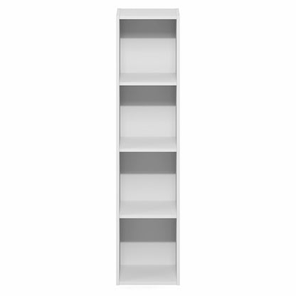 FULDA Book Shelf, 4-Tier Narrow Bookshelf, 9.3 x 9.8 x 41.6