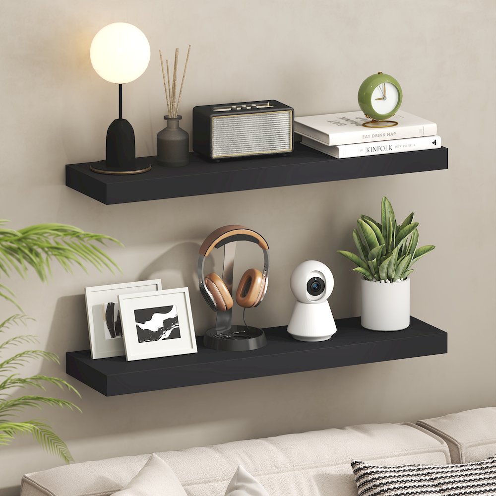 TANNA Floating Shelves for Wall, 9 x 35 Wall Shelf, 2-in Thick Shelf