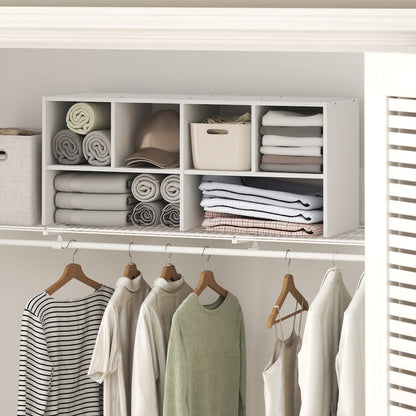 FANO Closet Organizers and Storage, 6-Cube Multipurpose Top Shelf Closet Shelf