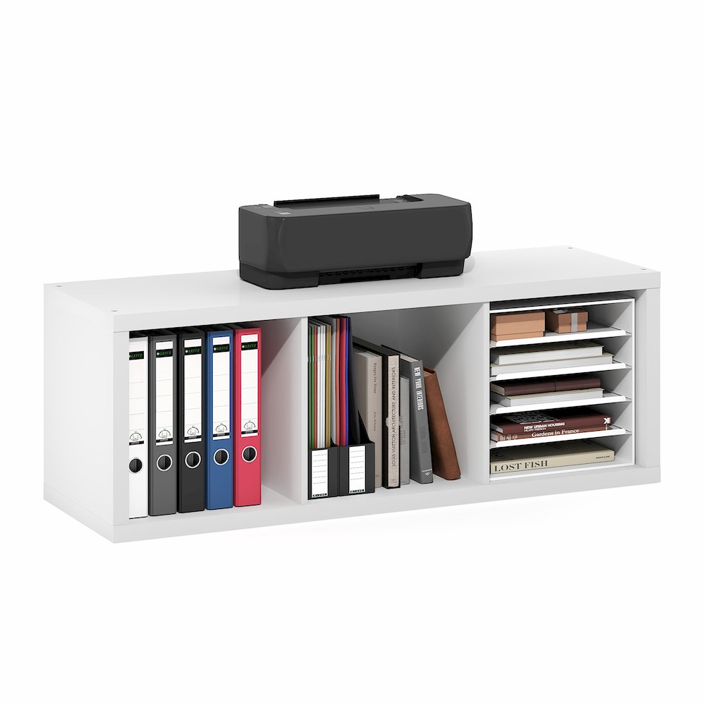 CUBICLE Book Shelf, 3-Cube, Extra Thick Frame, White