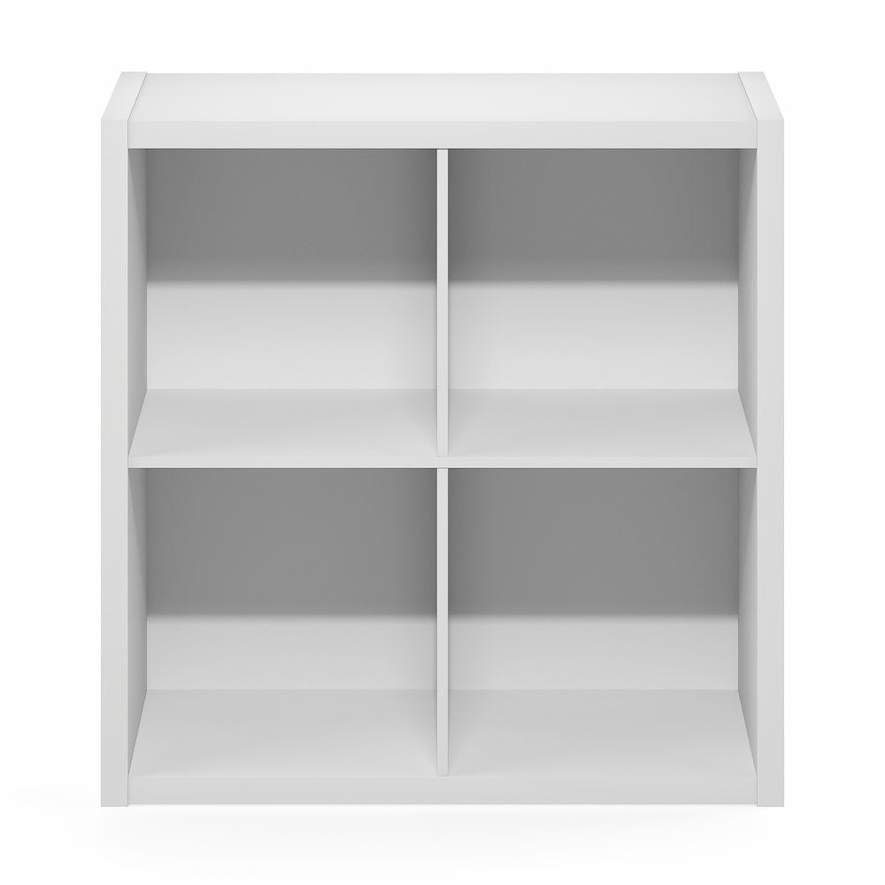 CUBICLE Book Shelf, 4-Cube, Extra Thick Frame, White