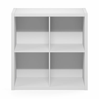 CUBICLE Book Shelf, 4-Cube, Extra Thick Frame, White