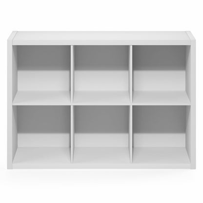 CUBICLE Book Shelf, 6-Cube, Extra Thick Frame, White