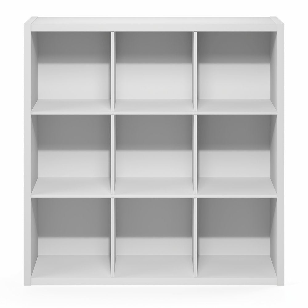 CUBICLE Book Shelf, 9-Cube, Extra Thick Frame, White