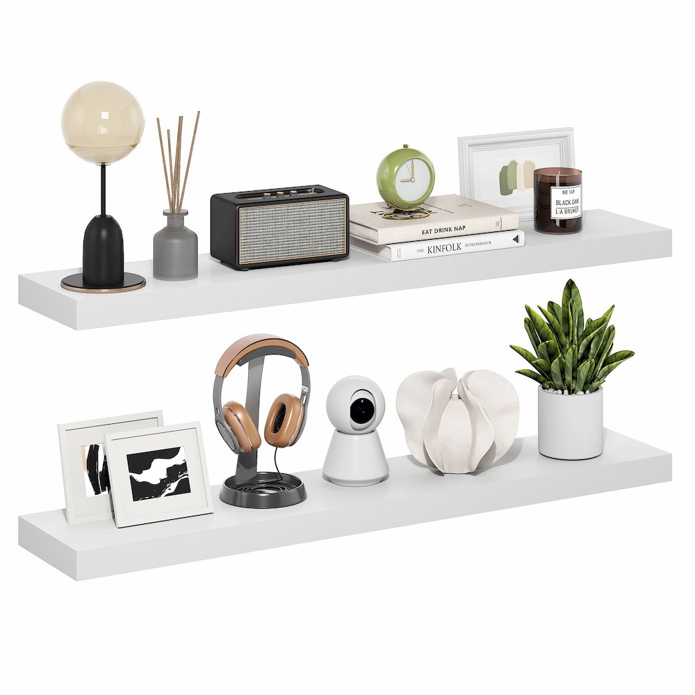 TANNA Floating Shelves for Wall Set of 2, 9 x 47 Wall Shelf