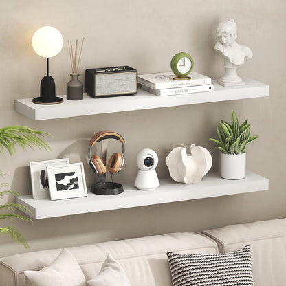 TANNA Floating Shelves for Wall Set of 2, 9 x 47 Wall Shelf