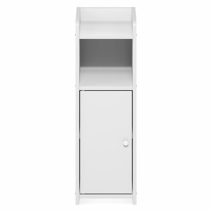 FULDA Night Stand, 4-Tier, Narrow End Table, 24H, White