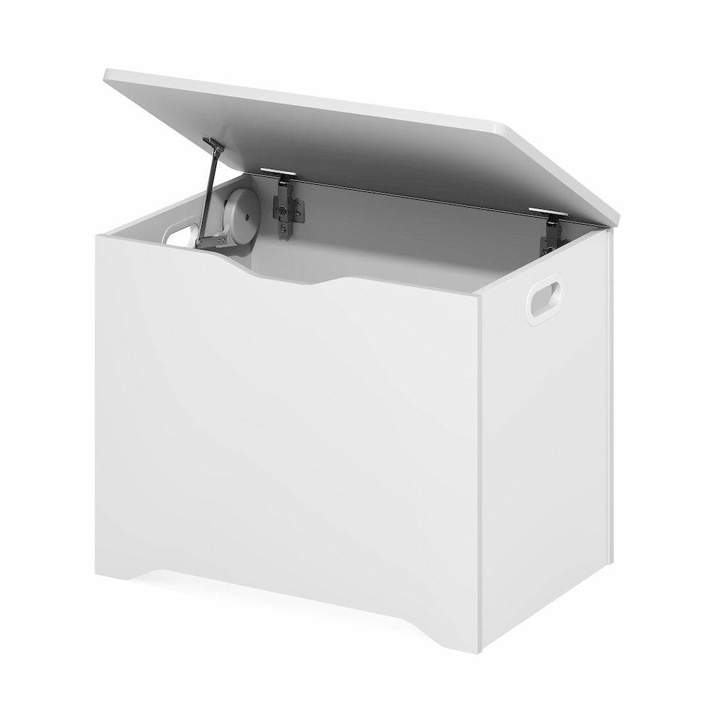 BASIC Storage Chest, Storage Bench with Safety Hinged Soft Closed Lid, White
