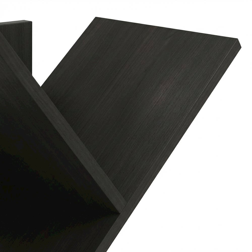 9-Tier Floor Bookcase with Engineered Wood Shelving for Storage and Display
