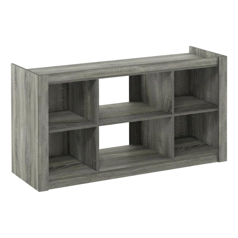 Engineered Wood TV stand, open shelves, storage compartments