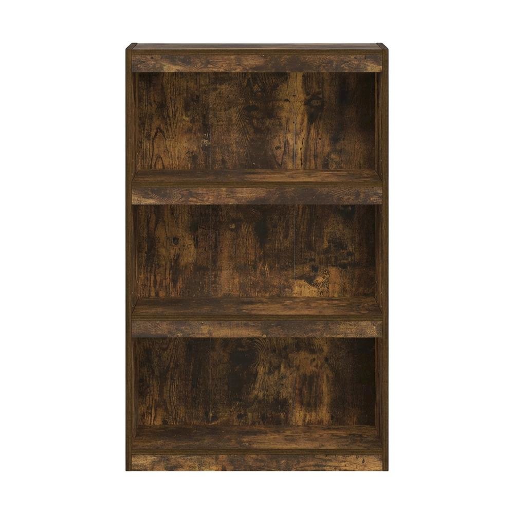 3-Tier Adjustable Shelf Bookcase with Space-Saving Design