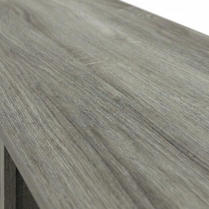 Engineered Wood TV Stand with Fireplace and French Oak Grey Finish