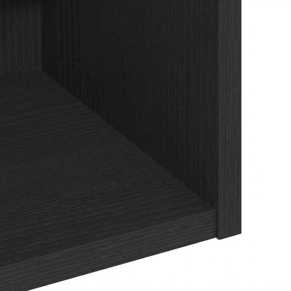 Engineered Wood bookcase in sleek black finish with durable design