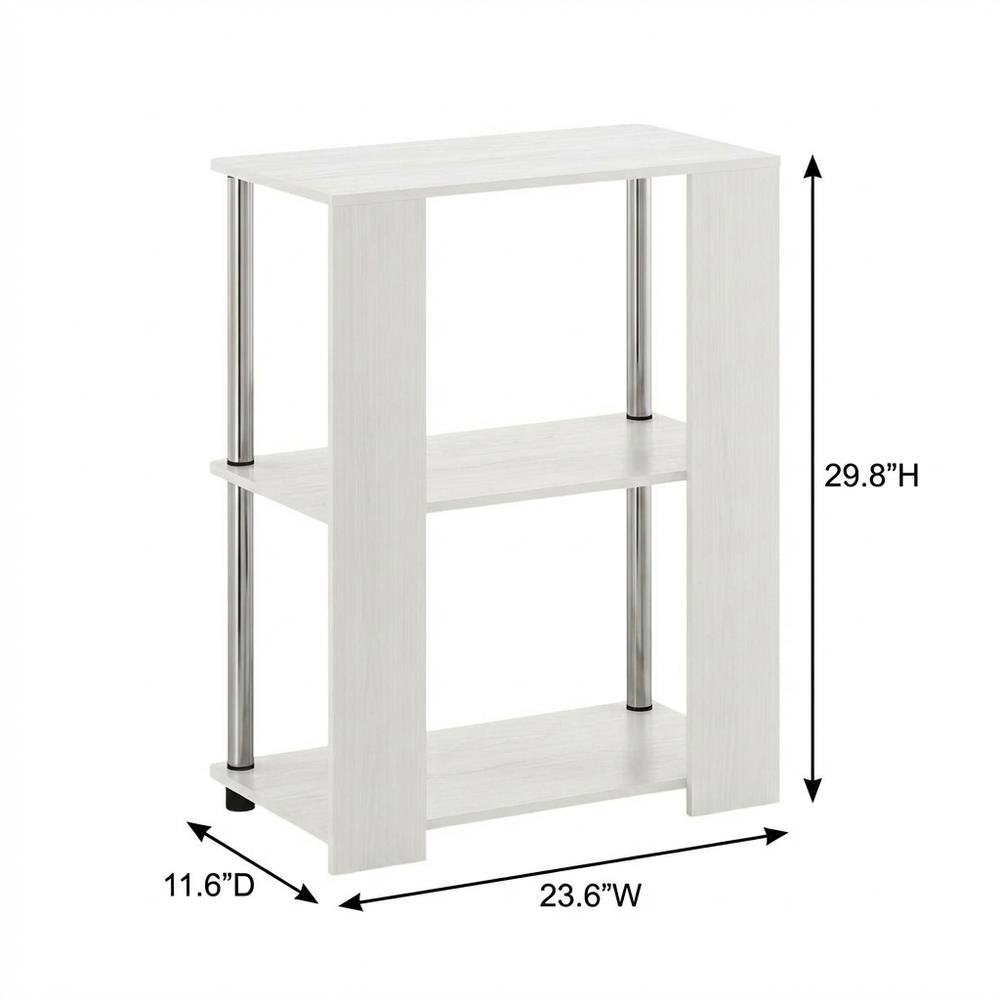 Bookcase with Modern Chrome Accents for Stylish Storage