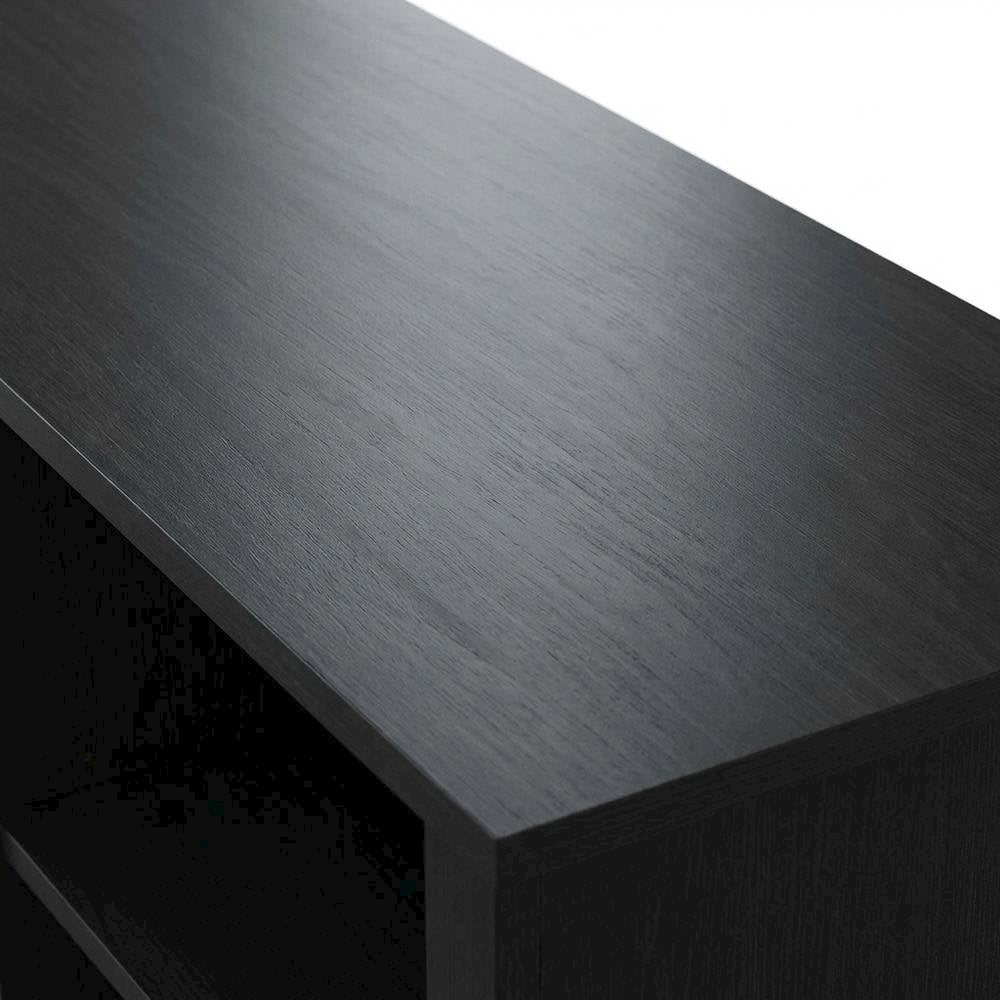 Engineered Wood TV Stand with Fireplace, Americano Finish, 70-Inch Wide