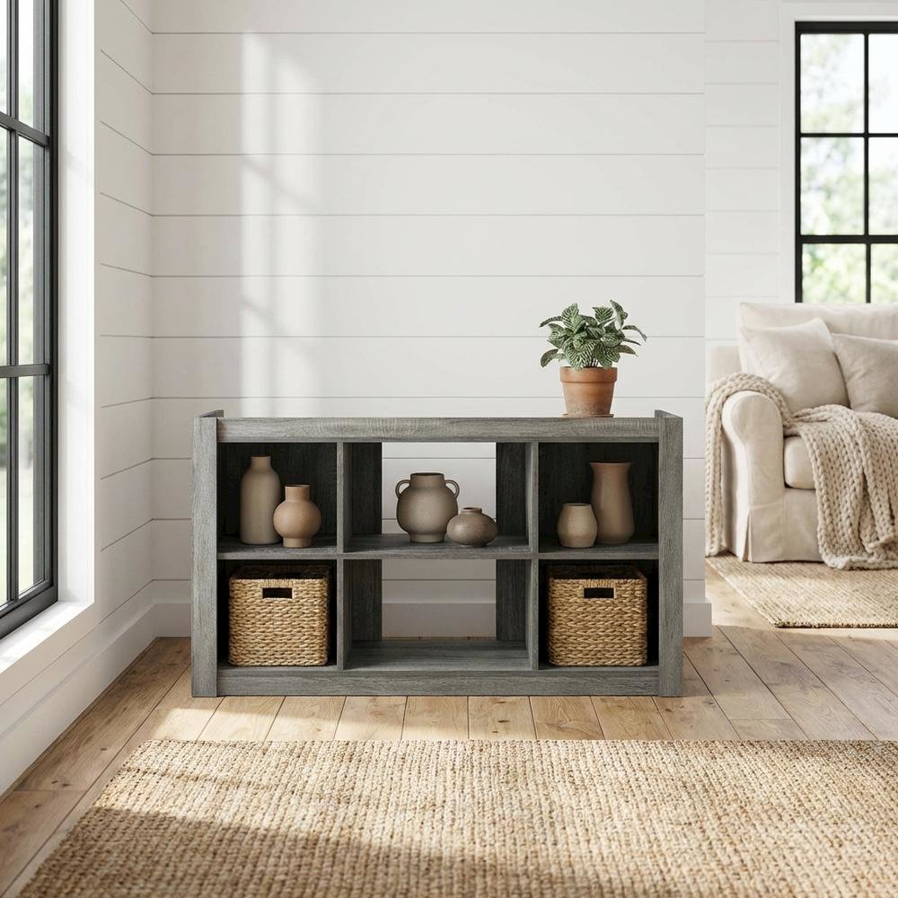 Engineered Wood TV stand, open shelves, storage compartments