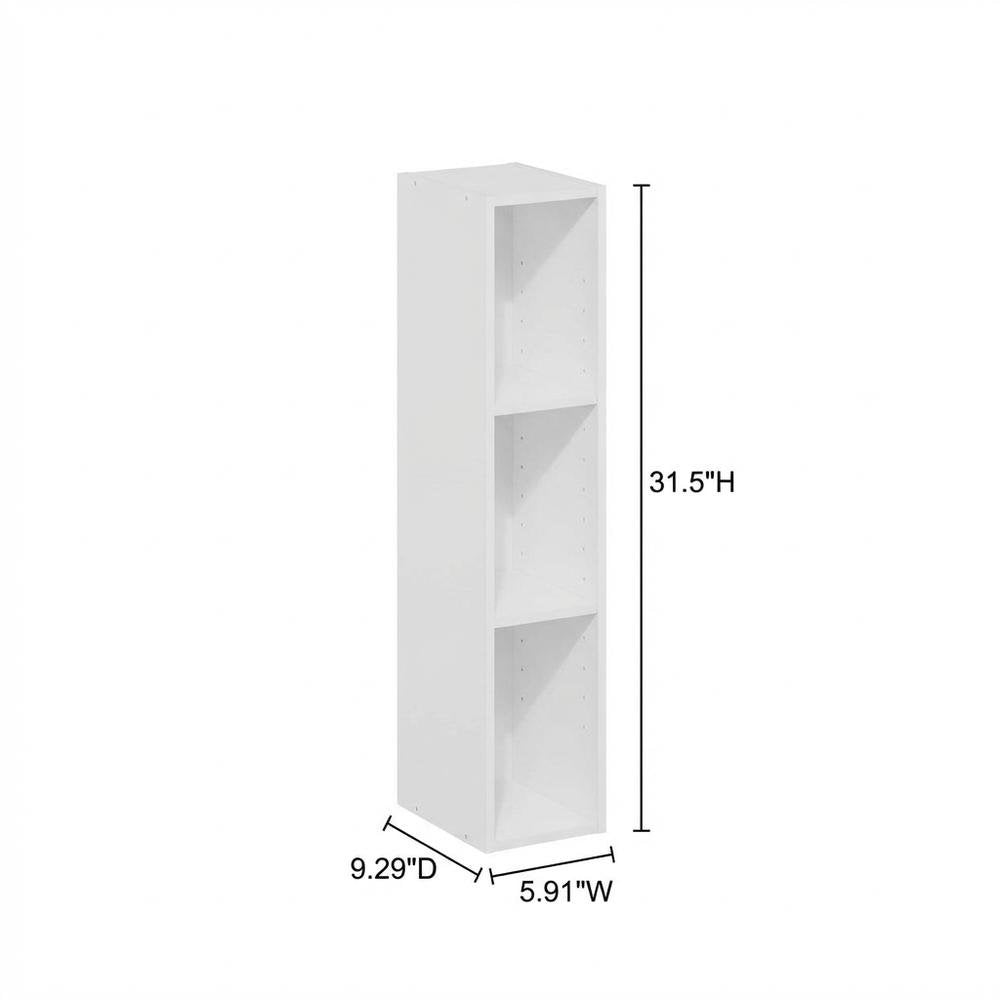Engineered Wood white bookcase with simple design and durable build