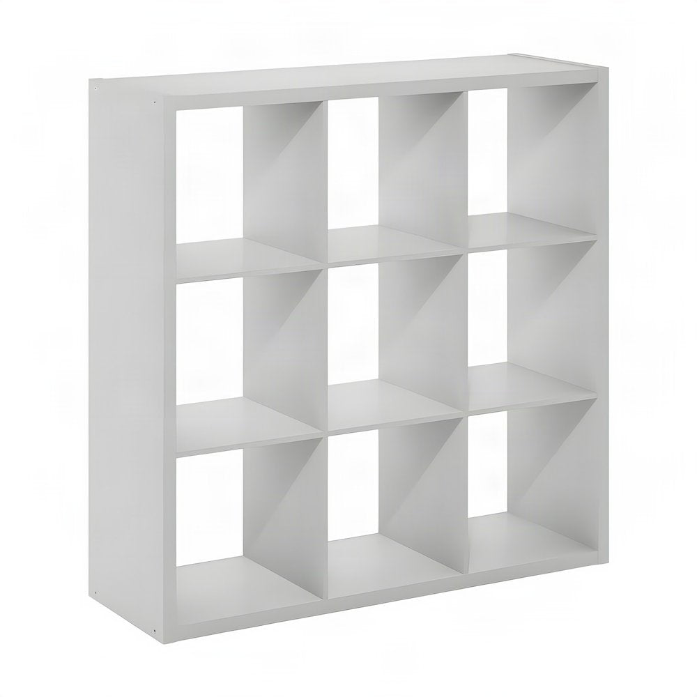 Engineered Wood 9-Cube Storage Organizer and Open-Back Bookcase Shelving