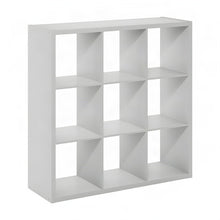 Engineered Wood 9-Cube Storage Organizer and Open-Back Bookcase Shelving
