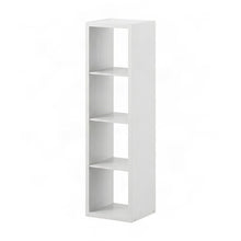 Engineered Wood Freestanding 4-Cube Open-Back Vertical Storage Organizer Cabinet