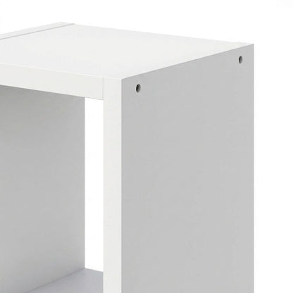 Engineered Wood Freestanding 4-Cube Open-Back Vertical Storage Organizer Cabinet
