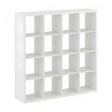 Engineered Wood 16-Cube Open-Back Storage Cabinet, White