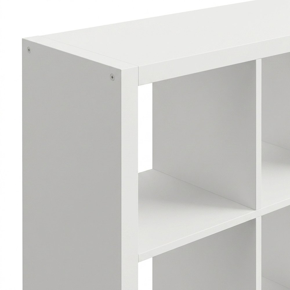 Engineered Wood 16-Cube Open-Back Storage Cabinet, White