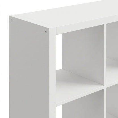 Engineered Wood 16-Cube Open-Back Storage Cabinet, White