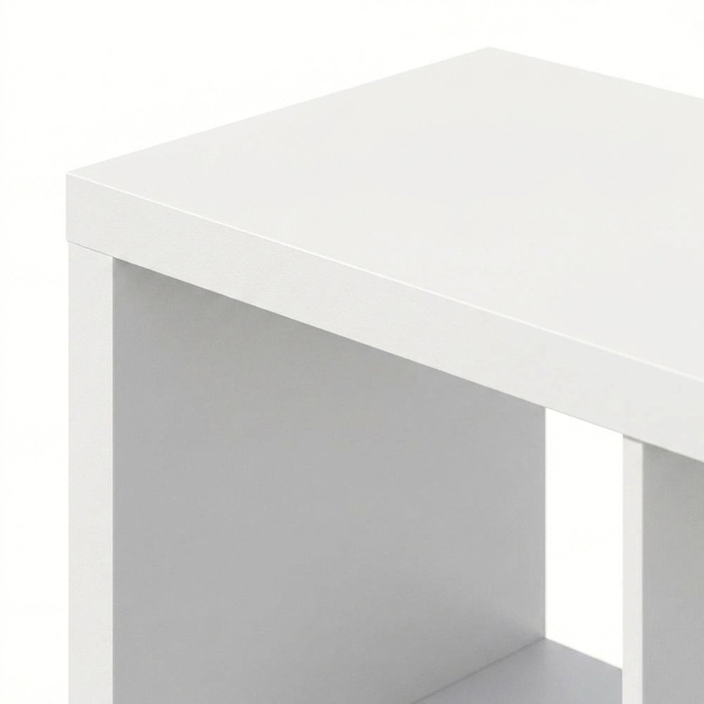 Engineered Wood 16-Cube Open-Back Storage Cabinet, White