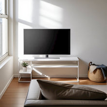 65 Inch Entertainment Center with Metal Frame and Open Shelf TV Console