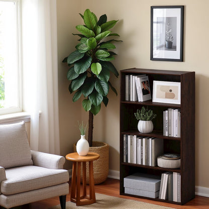 Engineered Wood Book Shelf with Four Tiers of Engineered Wood Shelves