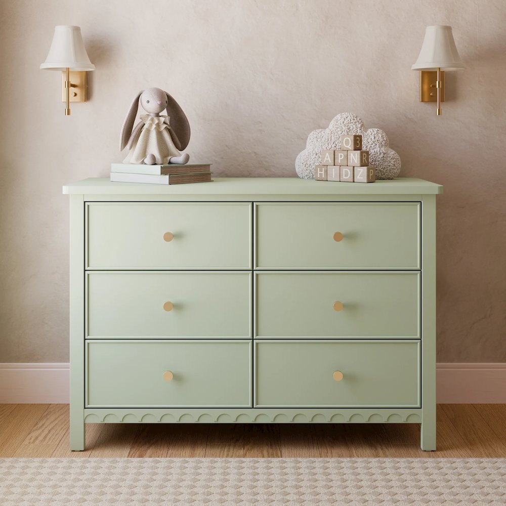 Graco Sasha 6 Drawer Dresser - Sage