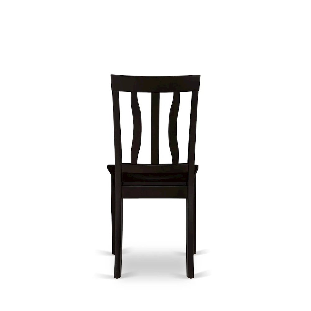 Antique Dining Room Chairs - Slat Back Wooden Seat Chairs, Set of 2