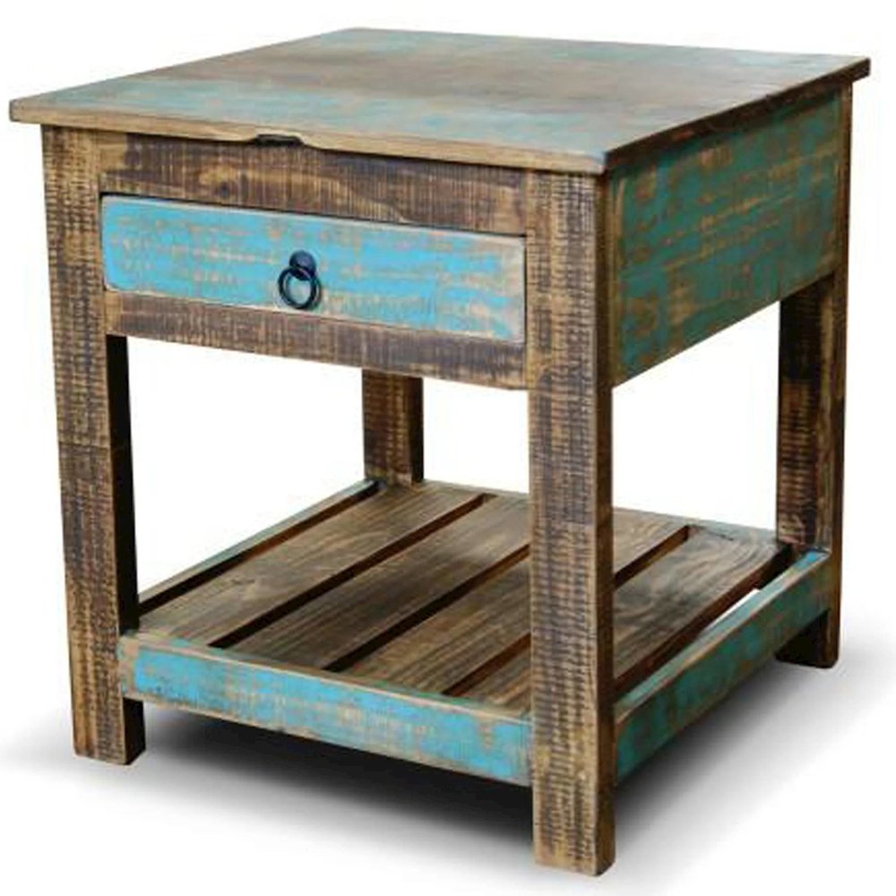 La Boca Blue End Table