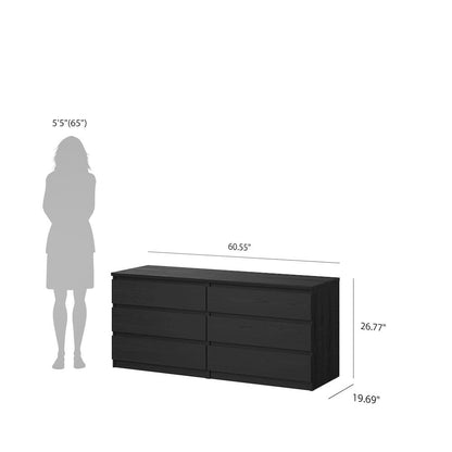 Scottsdale 3-Piece Bedroom Set, Black Woodgrain