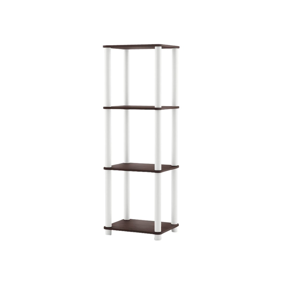 Wooden 4-Tier Open Bookcase with Spacious Shelves for Living Room or Office
